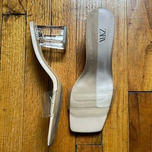 Zara Clear Kitten Heel Sandal